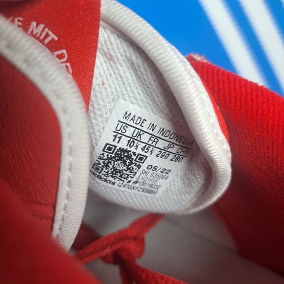 Adidas Originals Low CL HQ1495 Scarlet Red White Sneaker Men's Sz 11 (NIB) - Picture 10 of 10